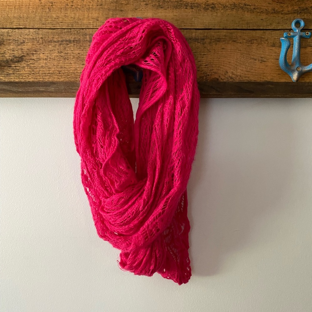 Pink infinity scarf
